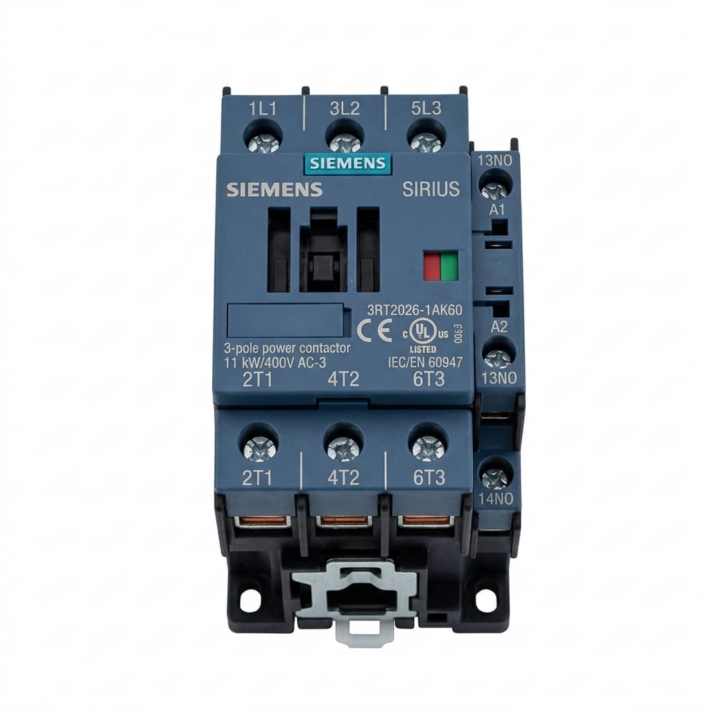 كونتاكتور ثلاثي الأقطاب 9 أمبير (AC-3) بملف تشغيل 220V AC حتى 4 كيلووات (5.5 حصان) مقاس S00 – (سيمنز) - 3RT2016-1AP01 - صورة 1
