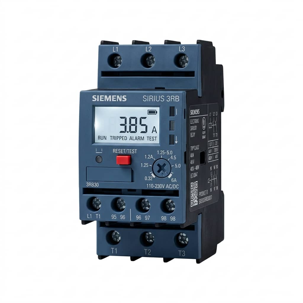 أوفرلود إلكتروني بمدى ضبط من 55 إلى 250 أمبير مقاس S10, S12 للمحركات حتى 30 – 147kW / 40 – 200HP – (سيمنز) - 3RB2066-1GC2 - صورة 1